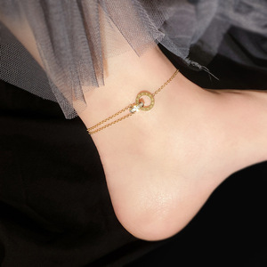 Thời Trang Tốt Không Thấm Nước 18K Vàng Mạ Kim Cương La Mã Chữ Số Thép Không Gỉ Unisex Liên Kết Chuỗi Vòng Cổ - Product Image 4