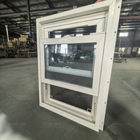 Últimos diseños de ventanas Upvc para casas prefabricadas Reemplazo de ventanas Triple acristalamiento Doble colgado