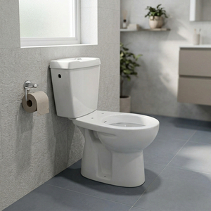 Ensemble de toilettes à double chasse de style européen, 2 pièces, en céramique écologique, à poser au sol, pour salle de bain - Product Image 6
