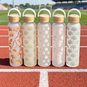 <span class=keywords><strong>Bouteille</strong></span> <span class=keywords><strong>d</strong></span>'<span class=keywords><strong>eau</strong></span> <span class=keywords><strong>en</strong></span> <span class=keywords><strong>verre</strong></span> givré haut de gamme avec poignée, impression multicolore sur toute la <span class=keywords><strong>surface</strong></span>, vente <span class=keywords><strong>en</strong></span> gros - Product Image 1