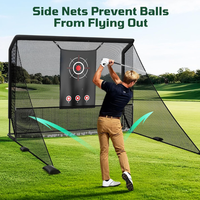 Filet d'entraînement de golf FACTORY pour le frappeur de golf avec balles réelles, filet robuste 10x8 pieds avec barrières latérales, retour de balles