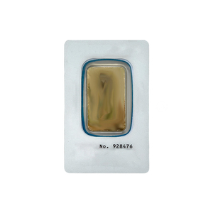 Barre de laiton scellée non magnétique CS31g, lingot d'or suisse 1 oz, alliage de cuivre plaqué or en blister - Product Image 2