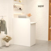 Bureau de réception GUANKAI en MDF style crème, forme oblongue, démontable et assemblable, usage commercial, petites boutiques, magasins de proximité, table de bar