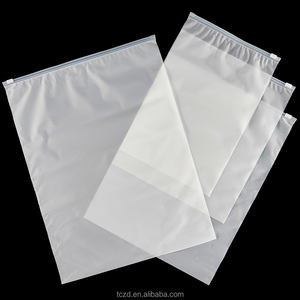 Sac en plastique transparent PE avec fermeture éclair et impression en gravure pour vêtements, sac en plastique à fermeture éclair en gros - Product Image 2