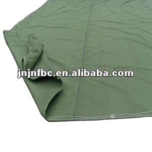 Toile épaisse et imperméable vert olive 100% coton utilisée pour les bâches de couverture de camion - Product Image 2