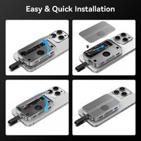 Hub USB-C Magnetik dengan Casing Aluminium Transfer Data 10Gbps 4K 60Hz Pengisian Daya PD 100W Enclosure SATA M.2 NVMe SSD