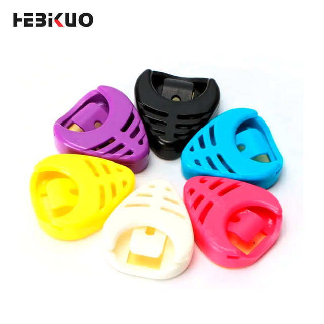 HEBIKUO A010B Factory Guitar Pick Holder Colorful Heart-shaped Case for String Instruments Components & Accessories