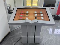 Pantalla Táctil Interactiva de 65 Pulgadas, Tipo Libro, para Interiores, de Alta Definición, para Salas de Exhibición, Vertical, Todo en Uno