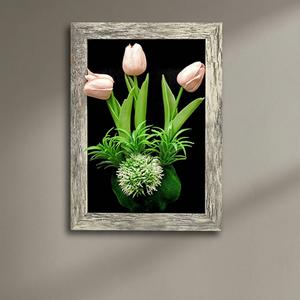 Wall-Mounted Rectangle Wooden Artificial Flower Frame-40X23 cm (AFF-Frame-11) - Product Image 2