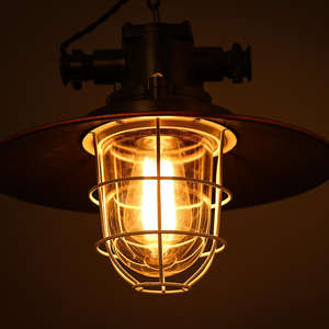 Lampe vintage American Retro Industrial Style Suspension Led noire en fer pour restaurant - Product Image 3