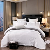 Ensemble de literie de chambre à coucher 100% coton, drap de lit de couleur blanche, taille unique en percale