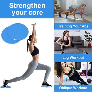 Disques de glisse pour exercices de 7 pouces, double face, utilisables sur <span class=keywords><strong>tapis</strong></span> ou parquet pour les entraînements abdominaux et de renforcement du tronc, unisexe - Product Image 6