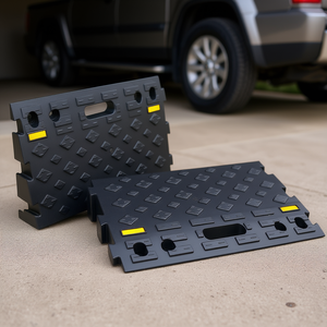 Rampa portatile per auto, 4 pezzi, in plastica resistente, con gradini ad incastro, capacità di carico 6600 libbre - Product Image 2