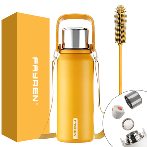 Thermos isotherme portable en acier inoxydable 304 à double paroi pour Fayren, bouteille d'eau isolée - Product Image 1
