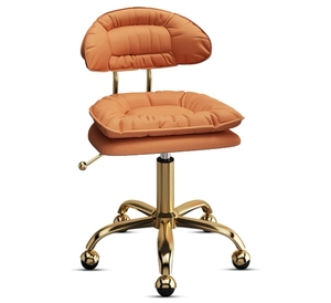 Silla de peluquero de cuero ajustable, ruedas giratorias para suelo, muebles de salón con Base cromada para sala de estar, peluquerías, salones de belleza - Product Image 5