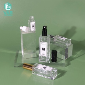 YAN Packaging Cute Long Thin Square 4ml 9ml 30ml Perfume Oil Glass <strong>Bottle</strong> Plastic White <strong>Dropper</strong> Gold Silver Sprayer <strong>Cap</strong> Design - Product Image 3