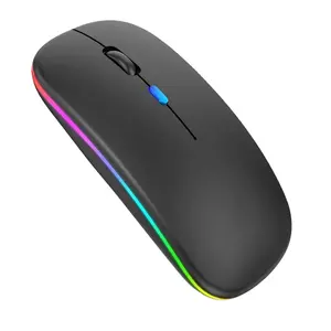 Bluetooth bi-mode sans fil muet ordinateur LED souris jeu de bureau meilleur vendu souris sans fil lumineuse