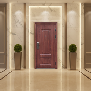 <span class=keywords><strong>Puerta</strong></span> de Entrada de Seguridad Antirrobo de Acero Galvanizado Texturizado y Duradero con Diseño Minimalista para Uso Interior en Apartamentos y Villas - Product Image 5