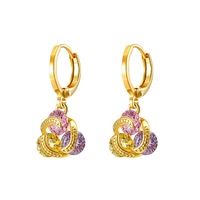Aretes de Aro Redondos de Oro XX para Mujer, con Circonita Brillante, Acero Inoxidable, Joyería para Novia, Accesorios de Boda