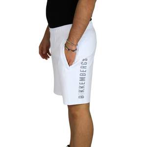Short pour homme Bikkembergs BKKS0020 en coton blanc, tenue décontractée - Product Image 4
