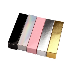 Sang Trọng Lip Gloss Ống Hộp Giấy Biểu Tượng Tùy Chỉnh Màu Hồng Màu Đen Gấp Son Môi Bao Bì Hộp Nhà Cung Cấp - Product Image 2