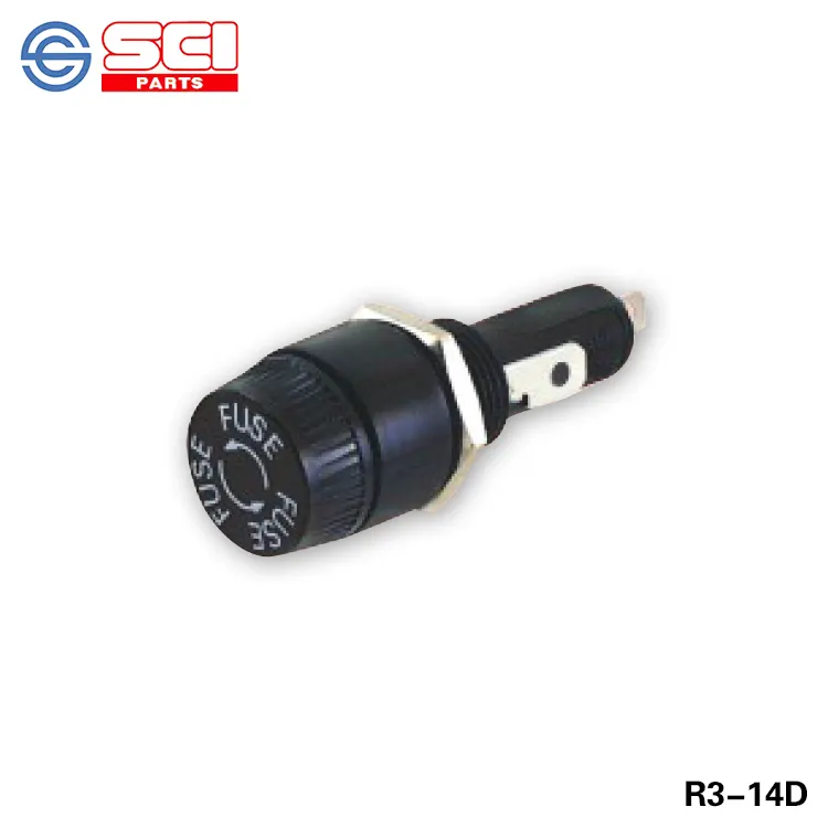 6*30 10A 250V उच्च ब्रेकिंग क्षमता बायोनेट प्रकार प्लास्टिक स्क्रू नट R3-14A R3-14C R3-14D फ़्यूज़ फ़्यूज़ होल्डर उच्च वोल्टेज उपयोग के लिए