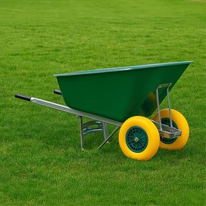 <span class=keywords><strong>Brouette</strong></span> robuste NS Factory grande capacité 200L avec double roue anti-crevaison 4.00-8 et plateau en plastique pour chariot de jardin domestique - Product Image 5