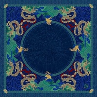 Tapis de Mahjong Américain Moderne de Luxe à Motifs Floraux, en Caoutchouc, Taille Standard US, Imperméable, Pliable, Portable, Surface Silencieuse, Rose et Bleu