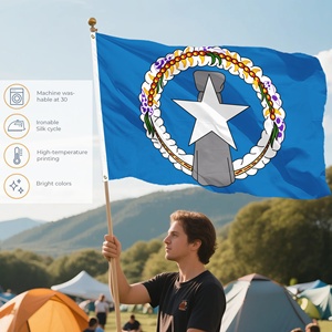 Heißer Verkauf Schnelle Lieferung 3x5FT Maßgefertigte Flagge der Nördlichen Marianen CNMI Saipan Chamorro Latte Stone 100D Polyester Banner - Product Image 4