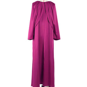 SIPO Eid Satin Fabric Evening Party Abaya Lantern Sleeves Design <b>Maxi</b> <b>Dress</b> Muslim Women Abaya - Product Image 6