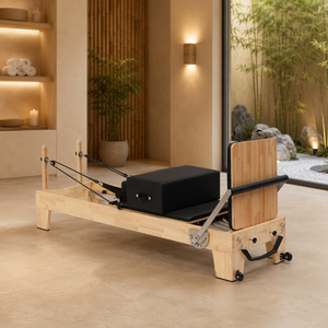Reformer de Pilates de Madera de Roble Personalizado OEM, Máquina de Fitness Ajustable con Certificación CE para Estudio y Gimnasio en <span class=keywords><strong>Casa</strong></span> - Product Image 4