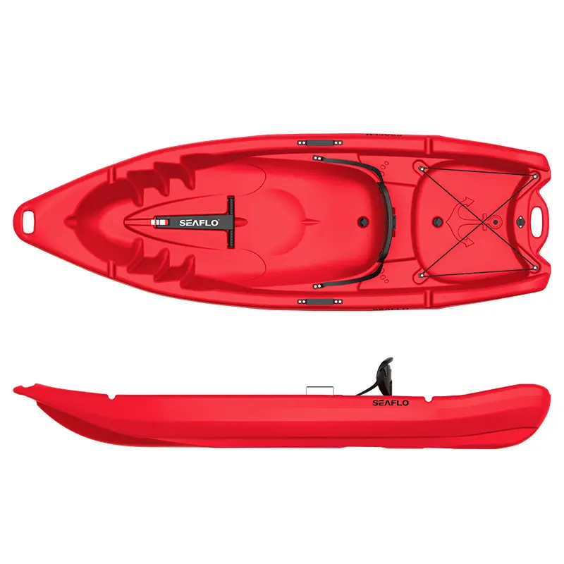 SEAFLO factory direct sale OEM color label customised cheap sit on top tandem kayak Plastic Family Recreational Fishing Kayak