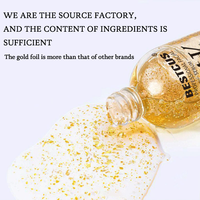 Sérum Visage Liquide Hydratant à la Feuille d'Or 24K et Nicotinamide pour Éclaircir et Blanchir la Peau - Meilleure Vente