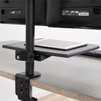 Support de tige d'étagère universel adapté pour support de Microphone, chariot de télévision, support de haut-parleur et plus, plate-forme de stockage utilitaire à clipser