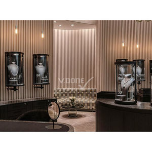 <span class=keywords><strong>Vitrine</strong></span> ronde en verre pour bijoux de luxe avec éclairage LED pour boutique - Product Image 2
