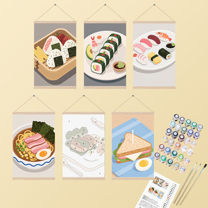 ORFON-Toile de Décoration Peinture par Numéros Mini Dropshipping 10x15cm Kit de Peinture par Numéros Magnétique à 6 Panneaux - Product Image 5