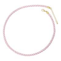 Chaînes en corde de soie torsadée de 5 mm en gros, colliers faits à la main en cordon tressé coloré, fermoir à boucle dorée, tendance pour les pendentifs