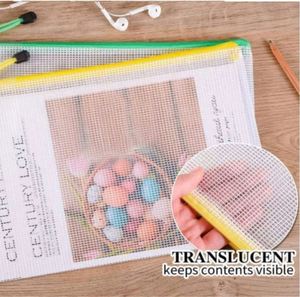 กระเป๋าใส่เอกสารแบบซิปพลาสติกตาข่ายใส ลดราคาพิเศษ - Product Image 4