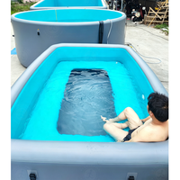 Piscine gonflable de taille personnalisable, piscine gonflable commerciale pour chantier, utilisation temporaire