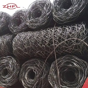 Galvanized 100x100x100 <b>Garden</b> Gabion Fence <b>Mesh</b> Twist-Laced Gauge Cages with Hexagonal Holes - Product Image 5