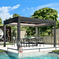 Pergola bioclimatique en aluminium à lames orientables automatiques, écologique, imperméable, pour extérieur