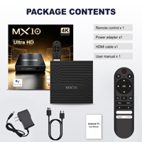 TV Box MX10 K4 4K Android ONN 4k Smart TV Certificado de Alta Calidad con Aplicaciones Personalizadas, WiFi 5G, Android 13
