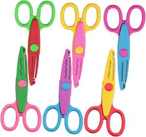 Tijeras de Papel para Manualidades Infantiles, 6 Colores, Tijeras Decorativas para Cortar Papel - Product Image 2