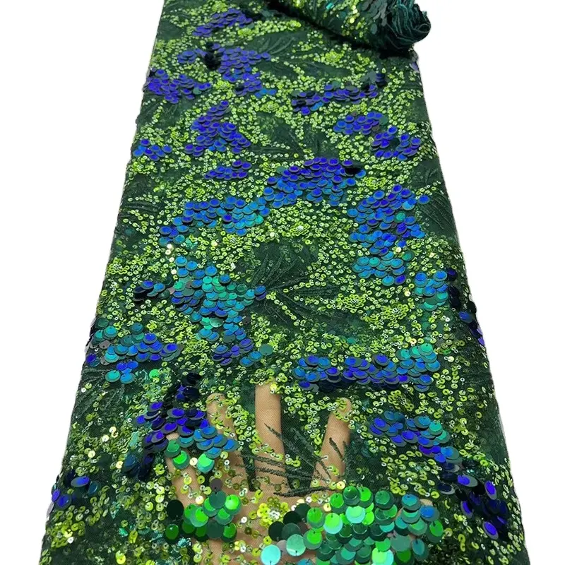 Tela de encaje africano de alta calidad, bordado nigeriano de gasa de algodón, bordado con piedras para fiesta de boda, 2022
