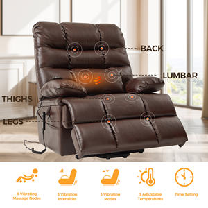 Sillón Reclinable Eléctrico CJSmart <span class=keywords><strong>Home</strong></span> Big Man Power, Extra Grande, Ancho, con Masaje y Calor, Motor Dual, Acolchado - Product Image 3