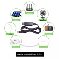 Câble de suralimentation 12V, adaptateur USB 5V vers 12V/9V, câble USB-DC amplificateur de tension pour routeurs, 1m pour routeurs optiques CAT et bandes LED