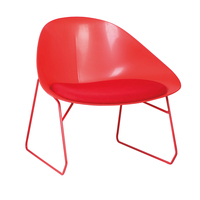 Fauteuils de direction modernes à dossier haut, meubles en plastique personnalisables avec base en métal thermolaqué pour la maison et le bureau