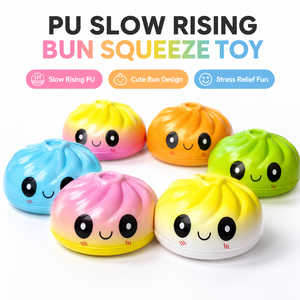 Juguetes Blandos de PU de Alta Calidad al por Mayor, de Lenta Recuperación, con Ojos Grandes y Expresión de Dumplings, Juguetes para Apretar para Niños - Product Image 1