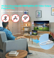 HOOMC-Mini émetteur et récepteur vidéo sans fil, extension 164FT/50 mètres, caméra projecteur pour ordinateur portable, diffusion en direct, réunion d'enseignement