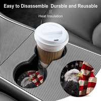 Porte-gobelets en céramique avec drapeau aigle américain personnalisés sous-verres de voiture ajoutez votre texte sous-verre absorbant pour photo avec encoche de doigt